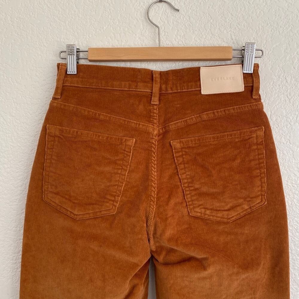 Everlane Baby Cord Cheeky Pant High Rise Ankle Burnt Orange Acorn Womens 26 - Picture 6 of 12